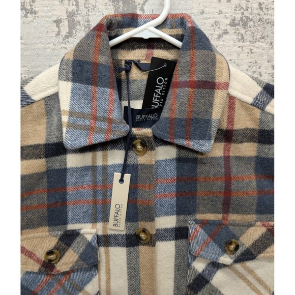 Buffalo David Bitton Women's Plaid Jacket Shacket Medium Wool Blend NWT Orig $79 - Picture 10 of 16